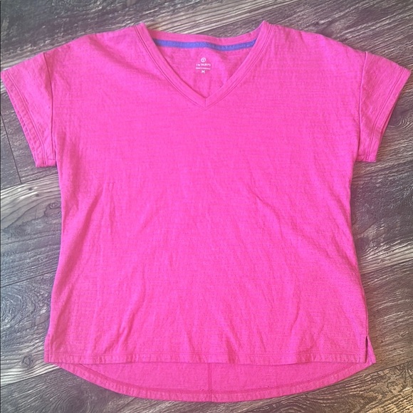 Talbots Tops - T by Talbots Pink V-Neck Soft Cotton Poly Activewear T-Shirt Women Size M
